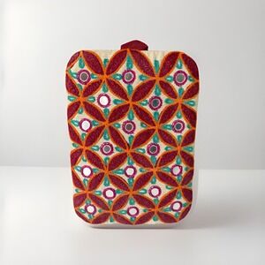 Rare‎ VNTG Banjare Indian Mirrored Textile Trinket/ Jewelry Box